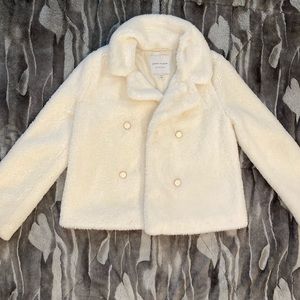 Janie and Jack faux fur coat girls size 10-12